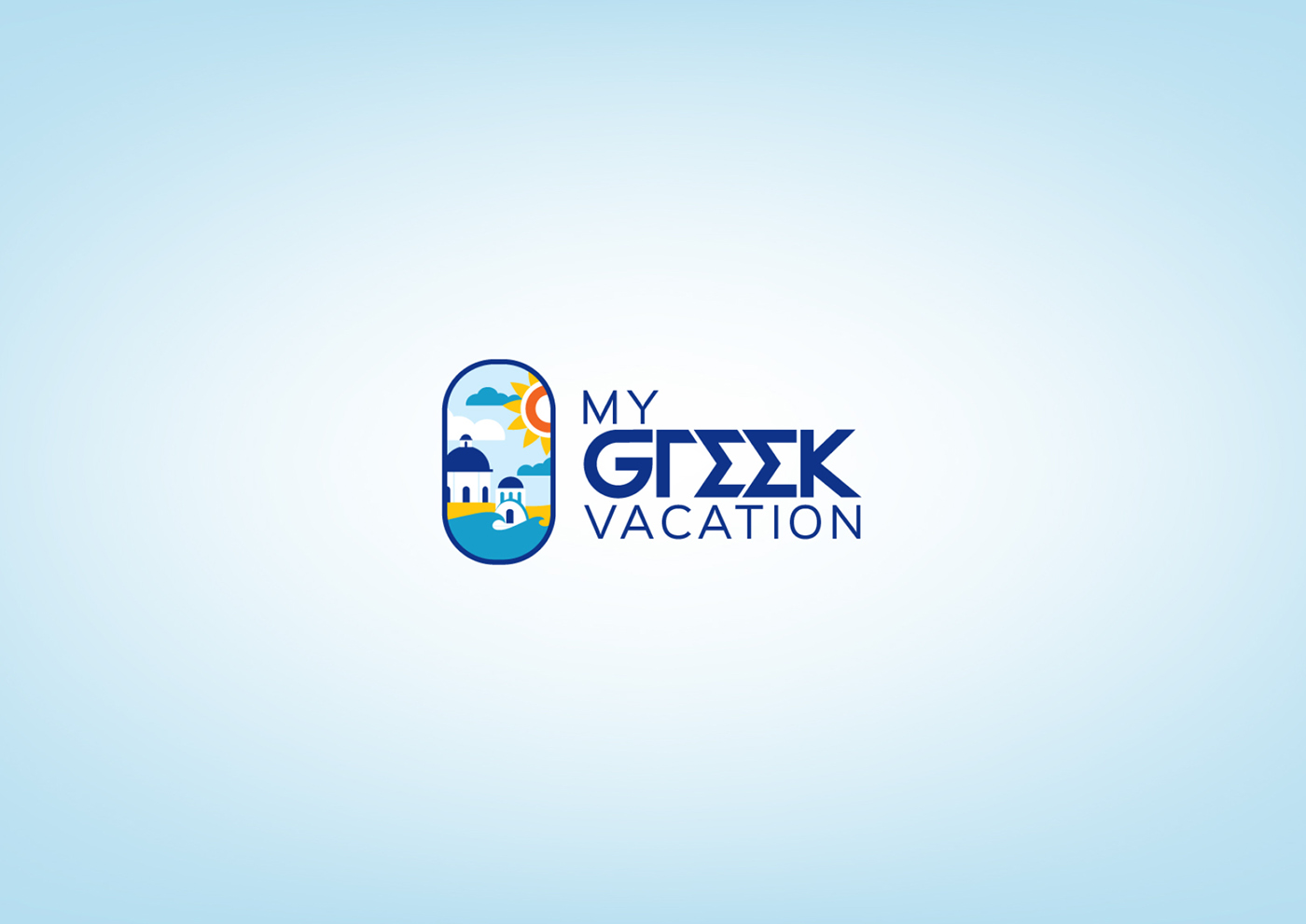 greek Greece vacation Web logo colorful reservation hotels
