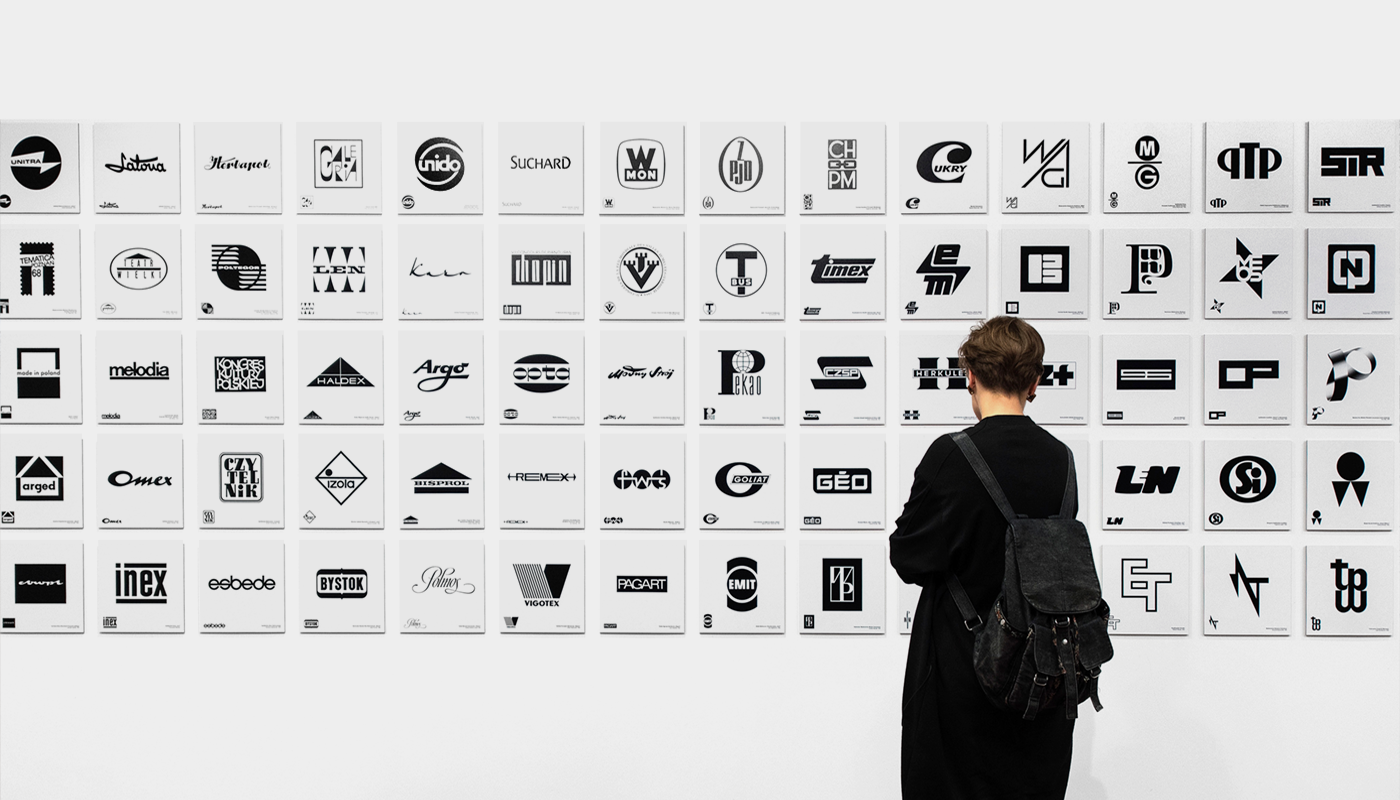 logo symbol Exhibition  poland logo echibition graphic mark black and white trademarks