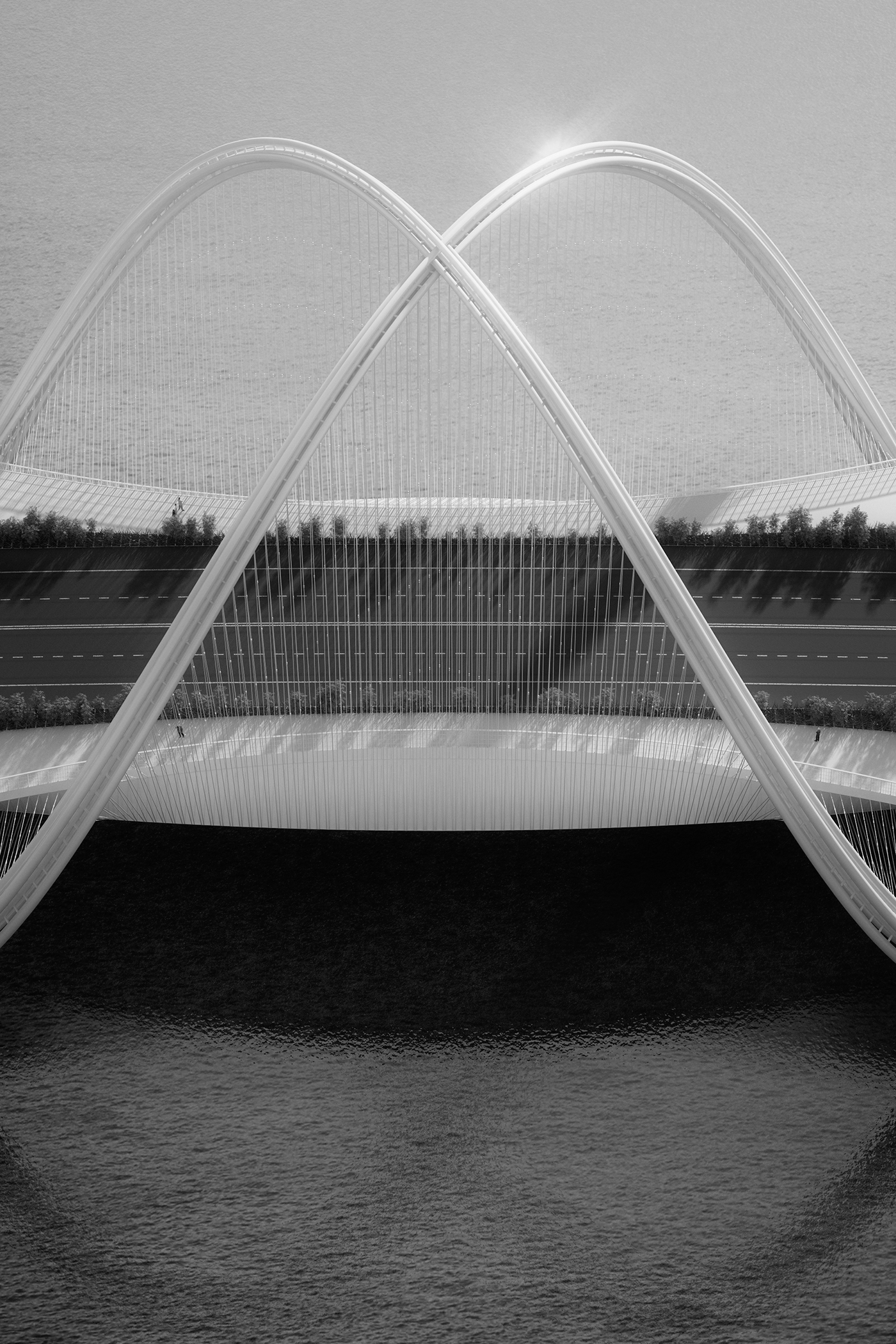 bridge ring olympic structure Cable helix Engineering  span light