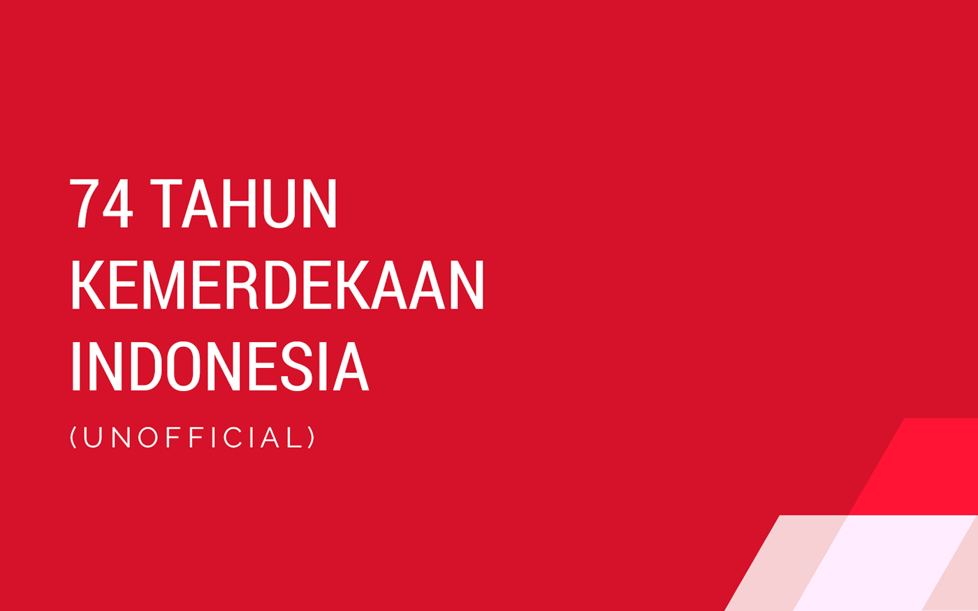 Logo Design kemerdekaan indonesia hut ri 74 lettermark logo mark brand branding guideline identity red