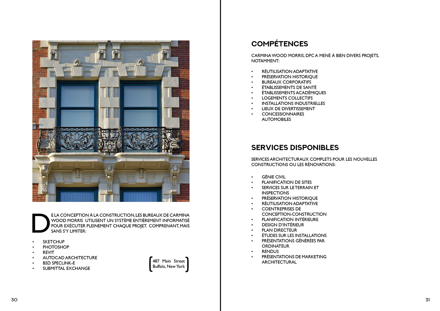 architecture Buffalo design interior design  internship internship report Layout New York rapport de stage Stage