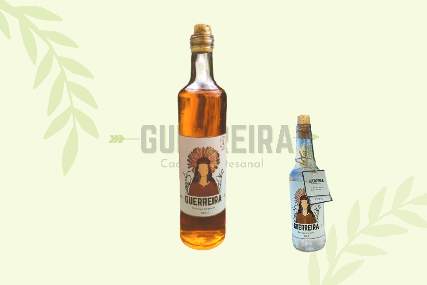 alcool brand cachaça guerreira identidade logo Logotype rótulo visual identity