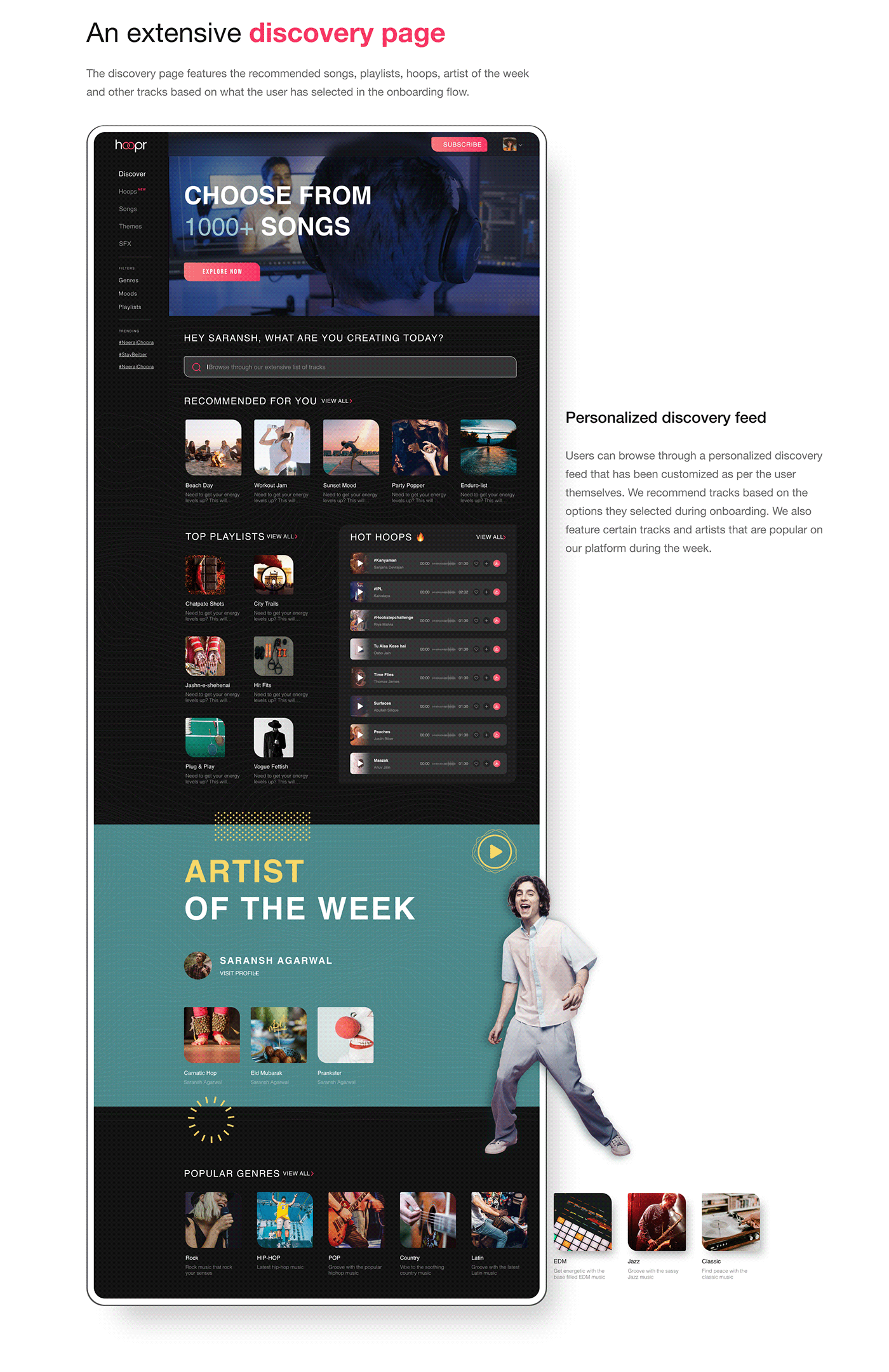 app design Case Study music playlist Pricing song Streaming subscription UI/UX Web Design 