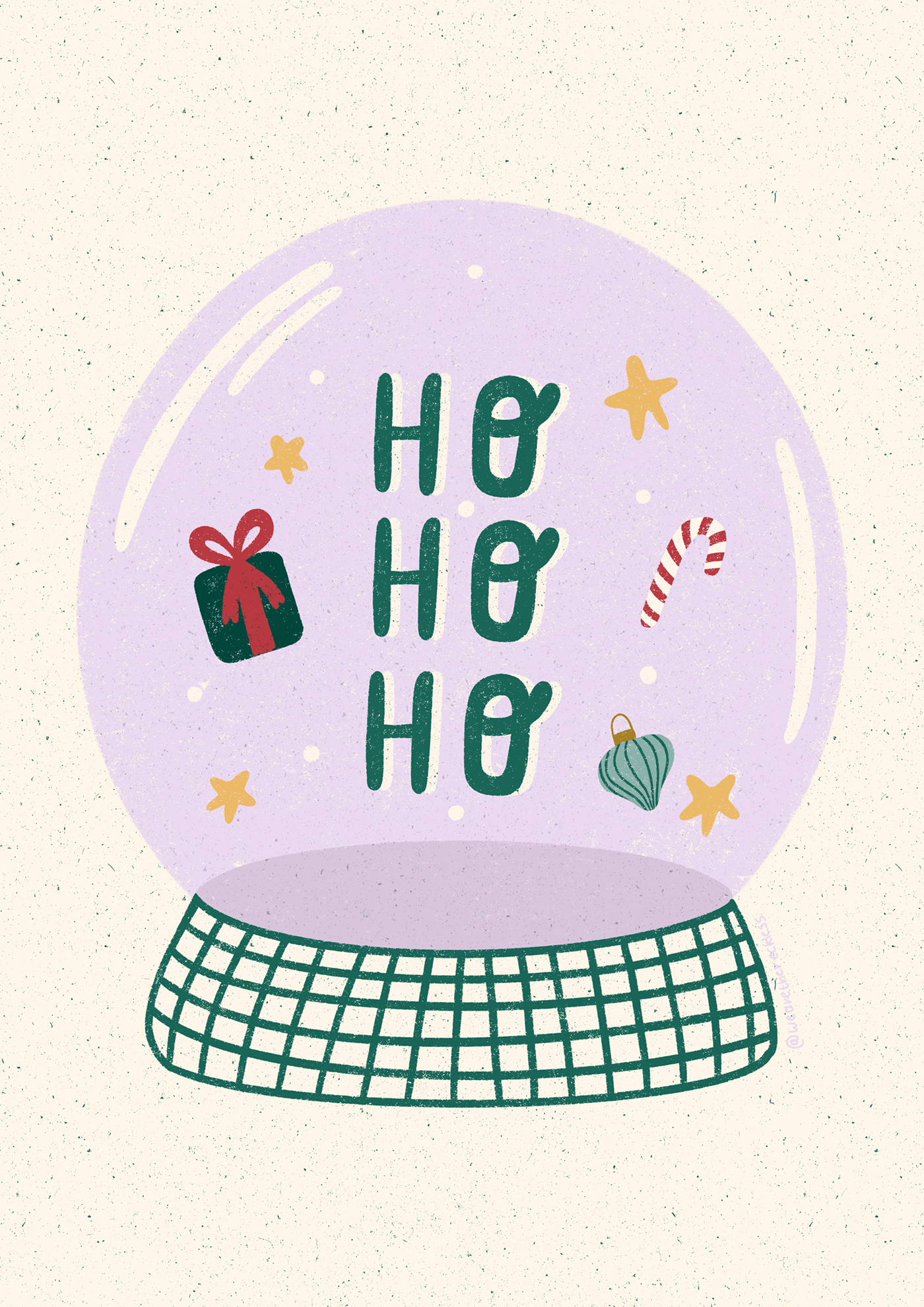Procreate ILLUSTRATION  Christmas snowball cute hohoho