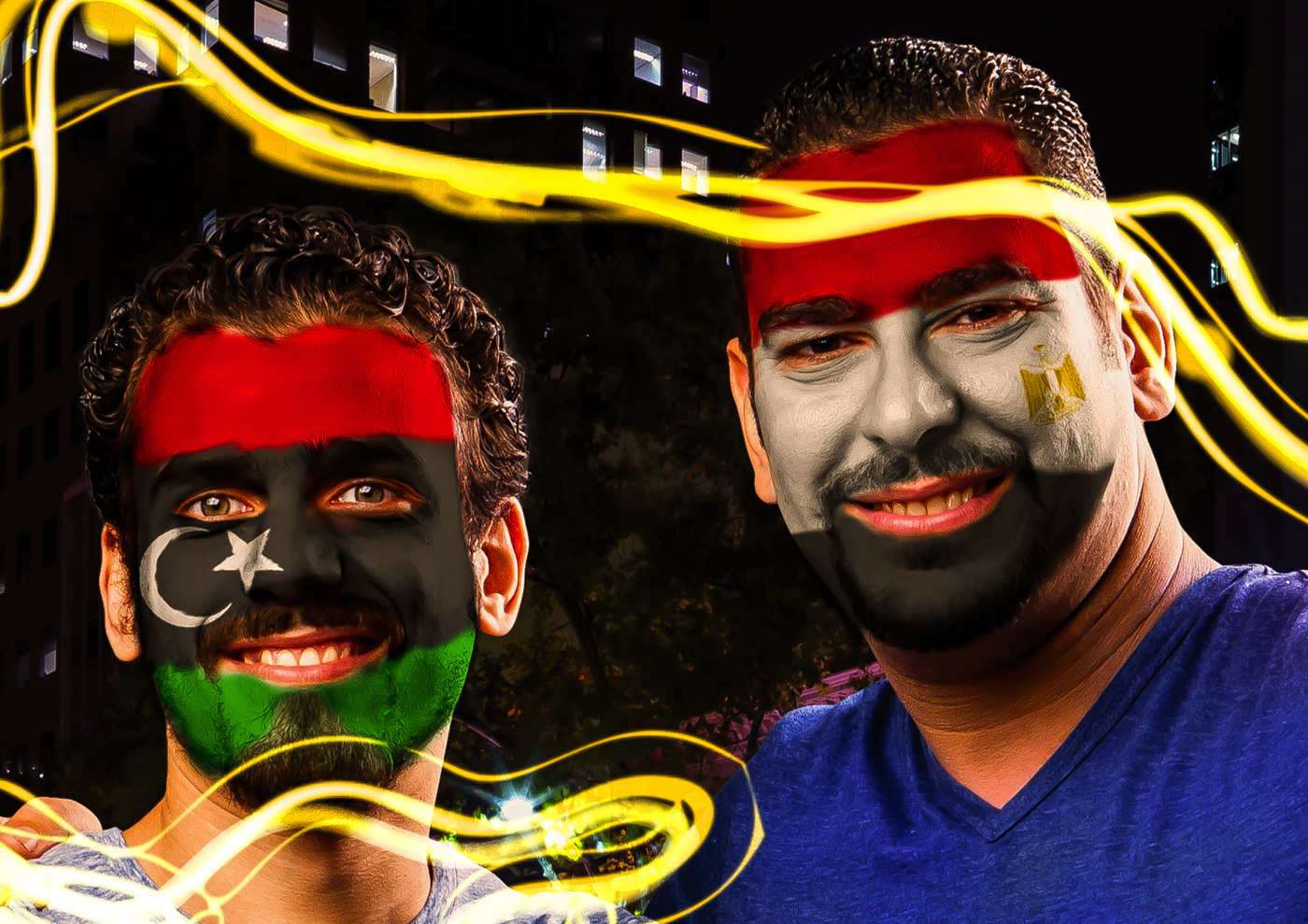 egypt arabs Danone light flags retouch effect design compositing manipulation