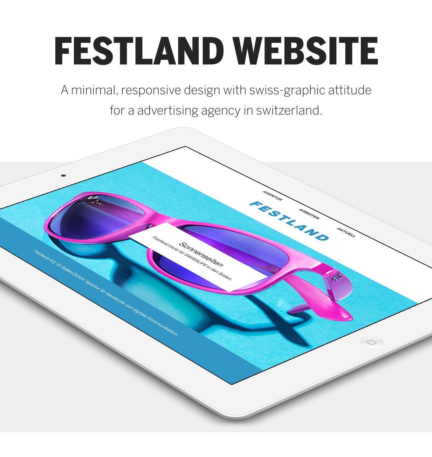 Website clean Responsive flat swiss-graphic Switzerland helvetica portfolio case studies mobile minimalist agency swiss raster brockmann