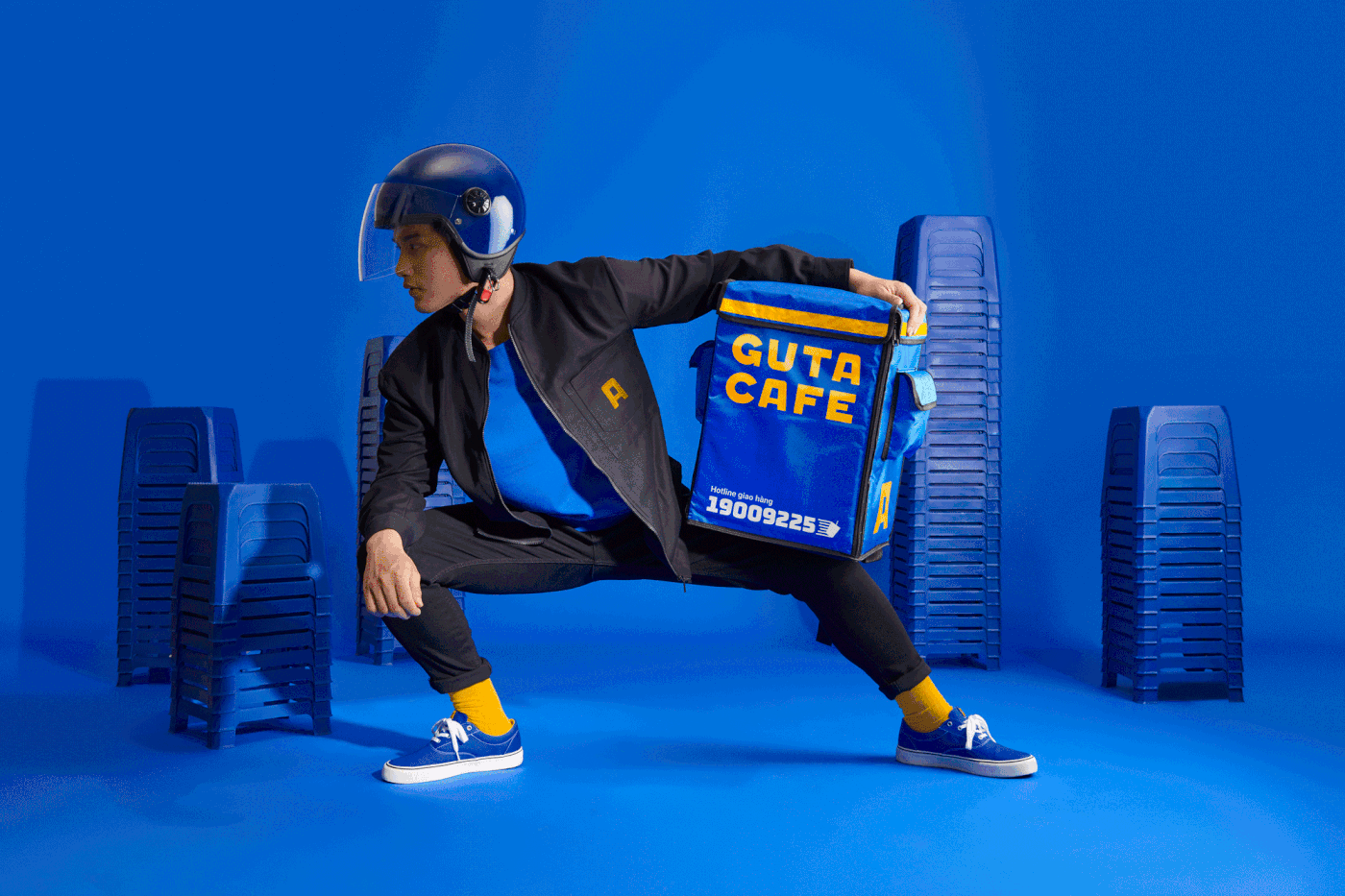 cafe Coffee plastic chair vietnam custom type typography   blue m-n associates ADC Award the one show