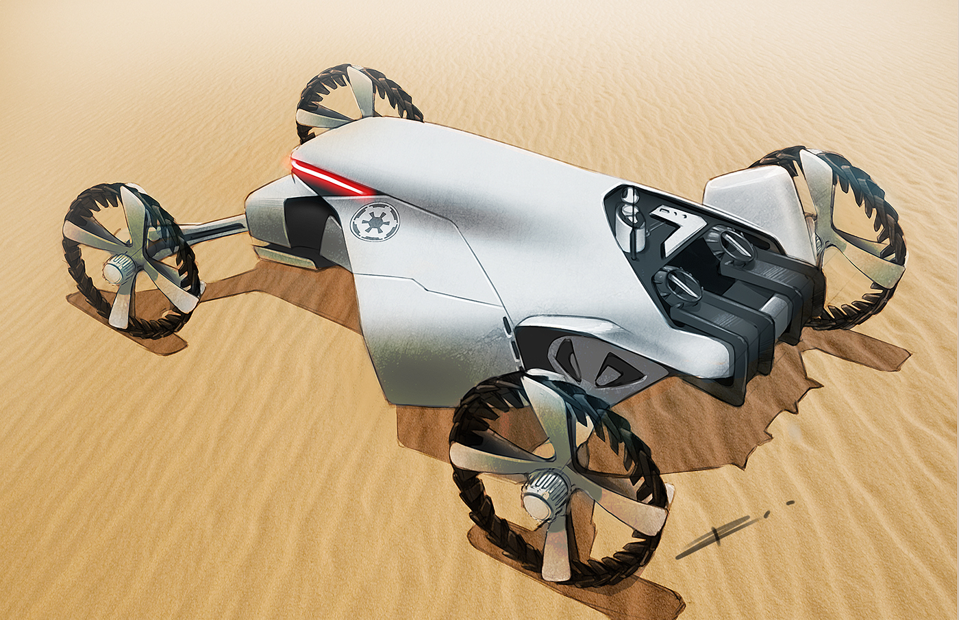 star wars sketching automotive   design sci-fi concept art transportation clone transport