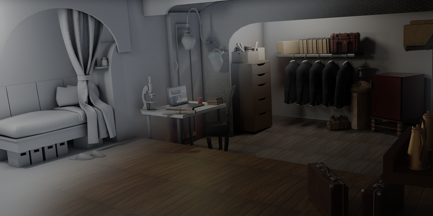 3D 3d modeling 3D Rendering cabin cupboard interior designer