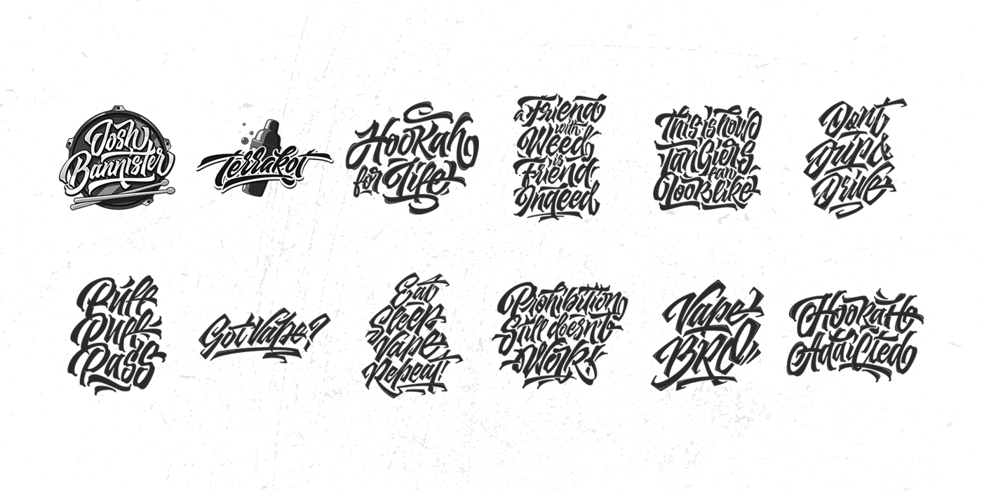 lettering Collection type design words logo Logotype marks prints