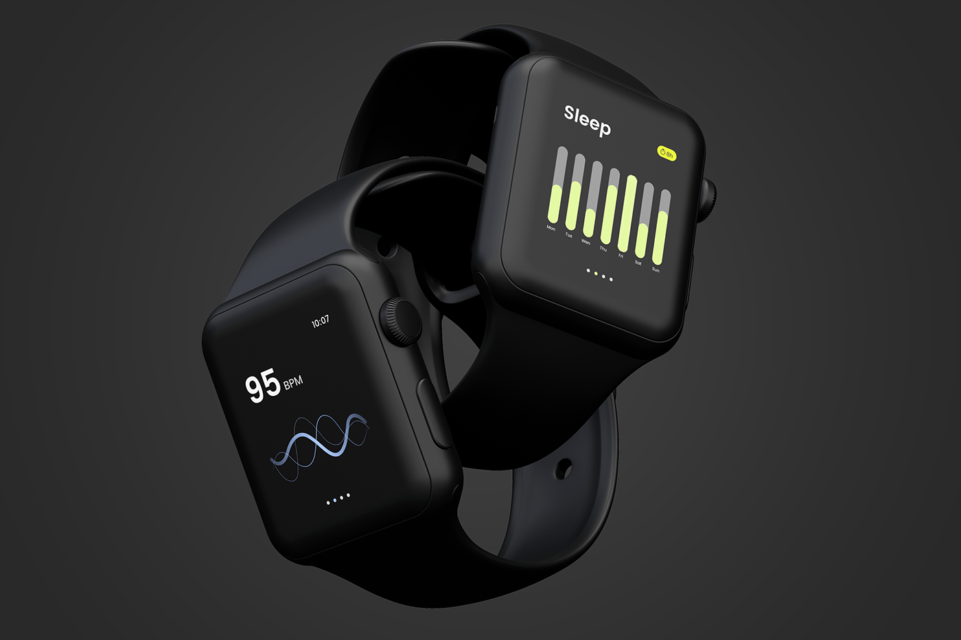 ux UI/UX ui design smartwatch minimalist simple user interface Figma user experience