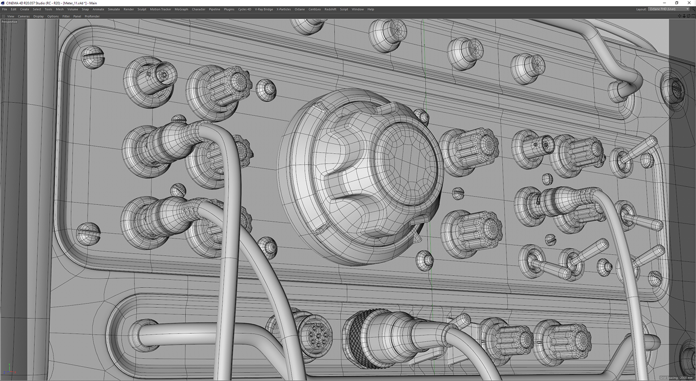 Military meters Radio old vintage cables CGI 3D Silverwing-VFX Raphael Rau