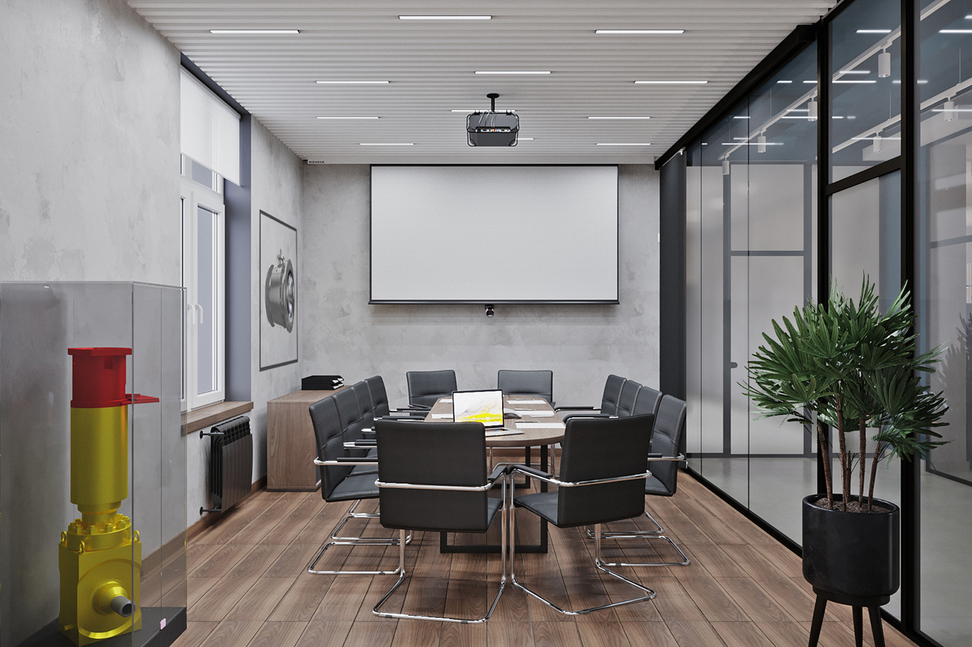 3ds max architecture design Interior Office Project visualization визуализация дизайн интерьера офис
