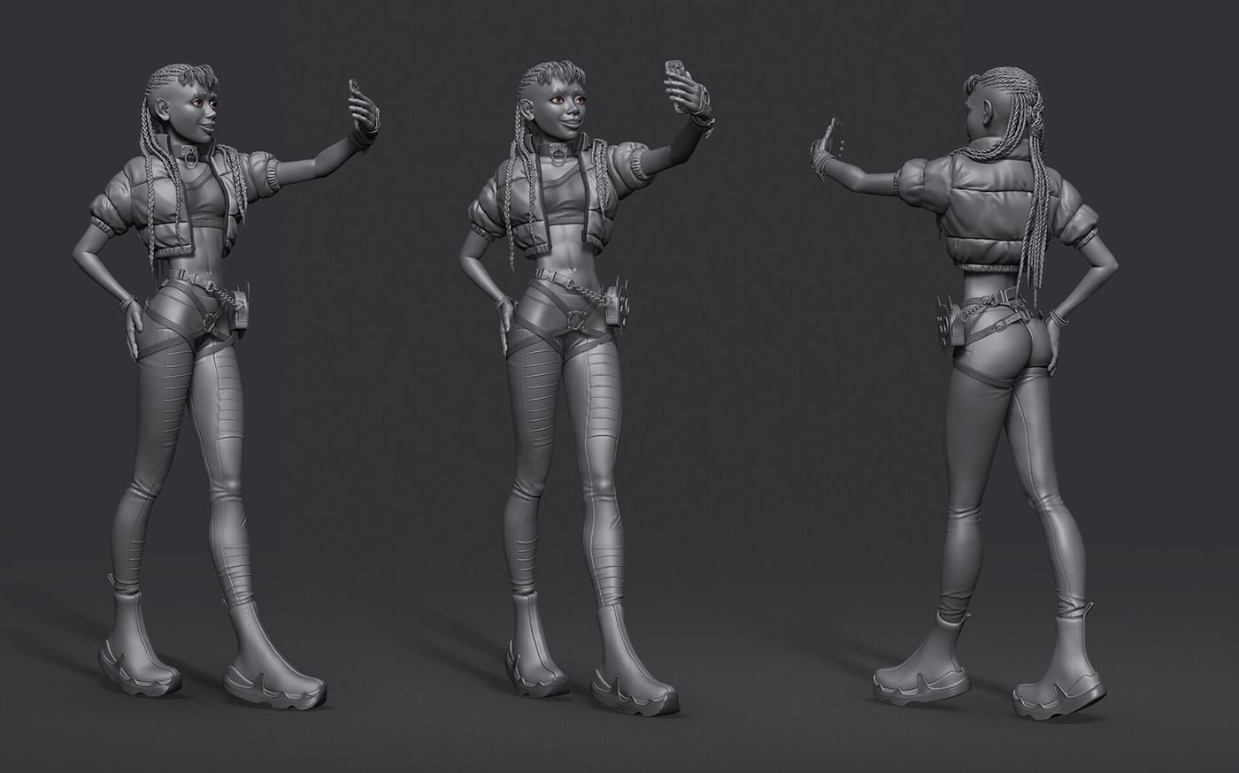 3dcharacter Character girl modeling sculpting  Zbrush