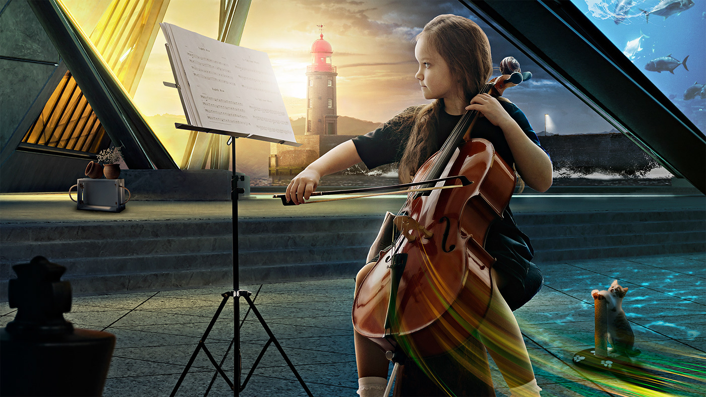 arte digital design Digital Art  jottak2 manipulation Matte Painting Musical Instrument retouch Violino