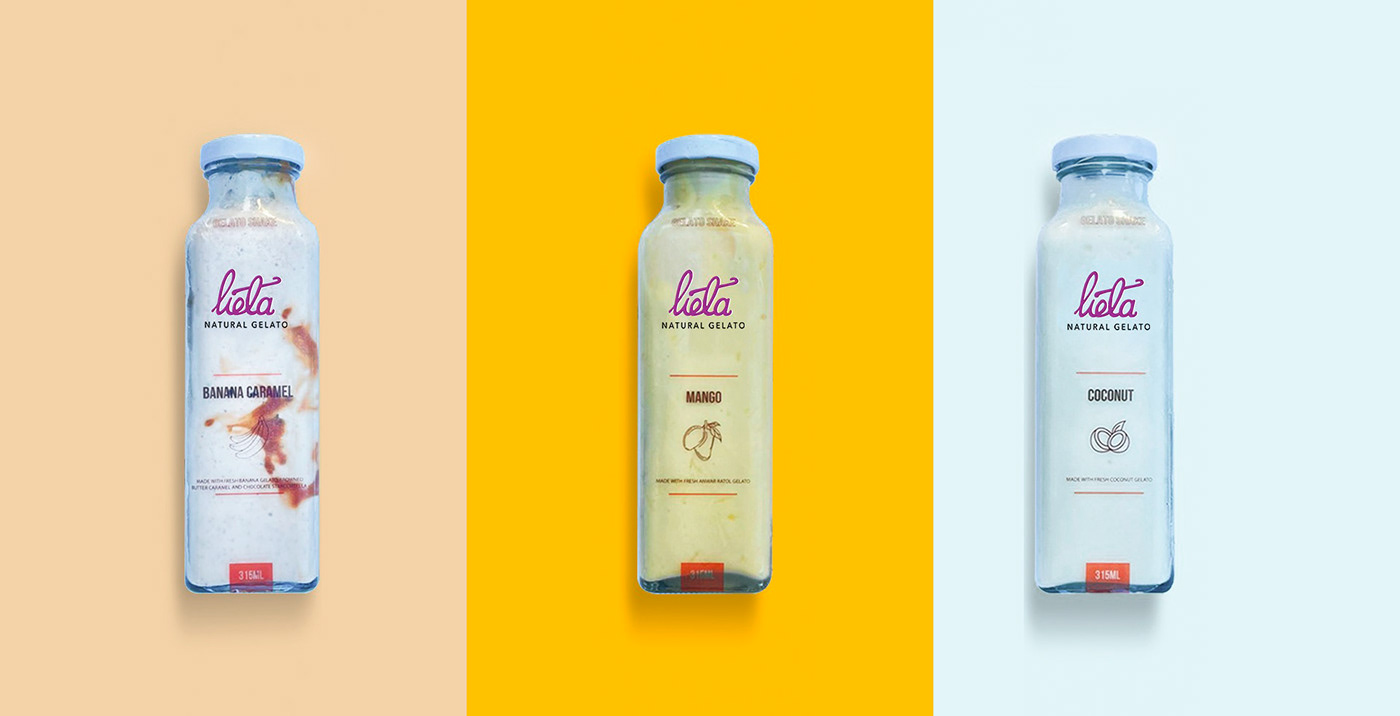 Label labels milkshake Packaging shake packaging design design Gelato graphic shakes