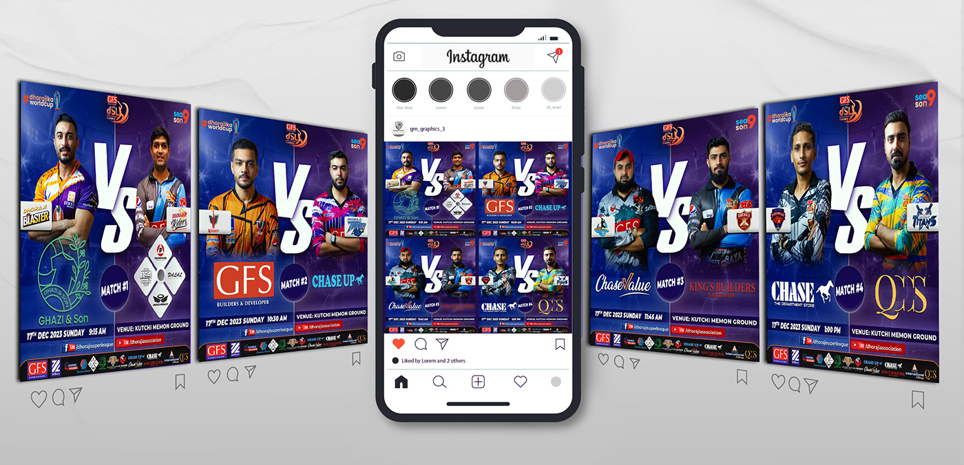 Cricket match Social media post Advertising  marketing   ads PSL cricket poster DSL vs