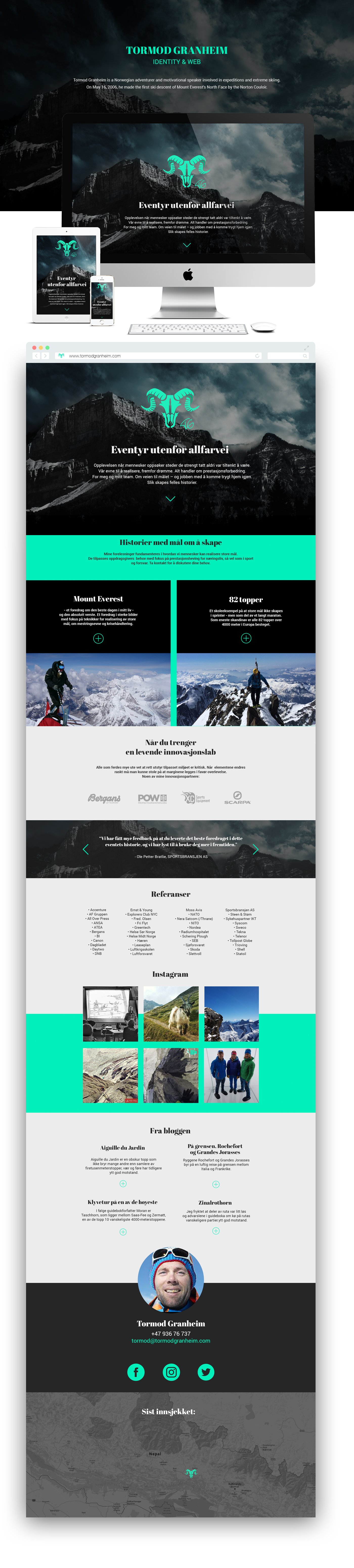 Webdesign site identity adventure skiing design interactive logo extreme winter