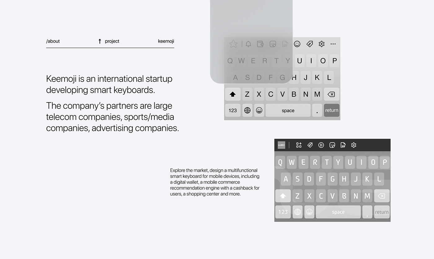 android app design application ios keyboard keybord design Mobile app user experience ux/ui keemoji