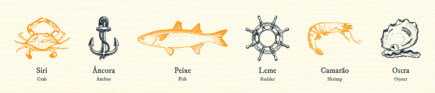 brand Brand Design brand identity fish identidade visual ILLUSTRATION  restaurant restaurante seafood branding 