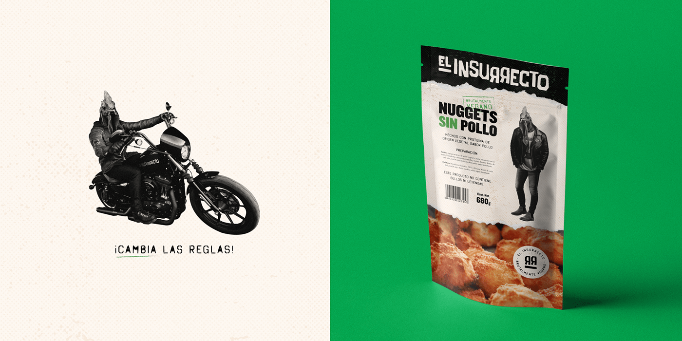 Brand Design chopper food branding motorcycle vegan vegan food collage collage art poster