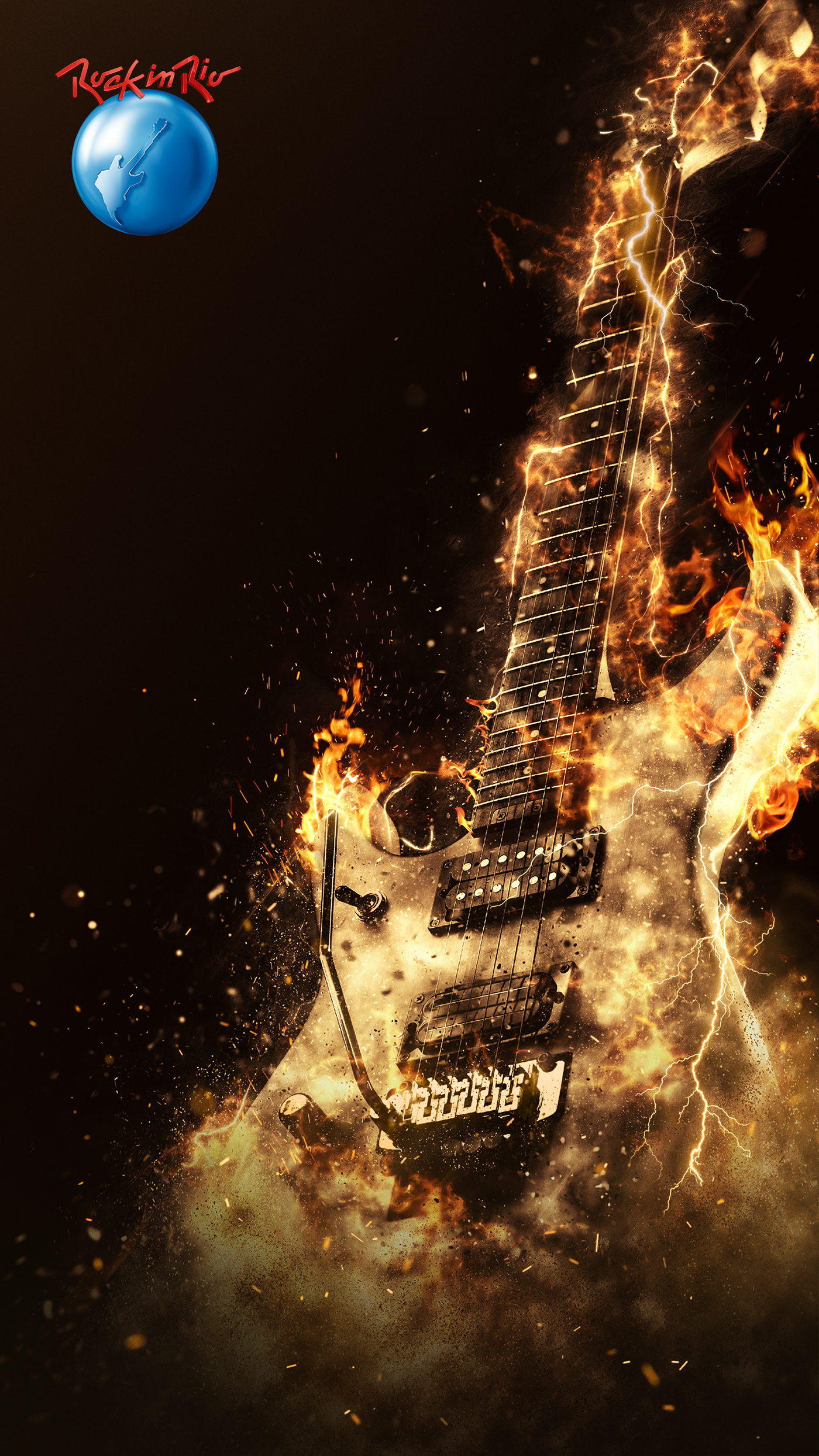 Adobe Portfolio guitar Guitarra metal rockinrio rir2019 fogo motion