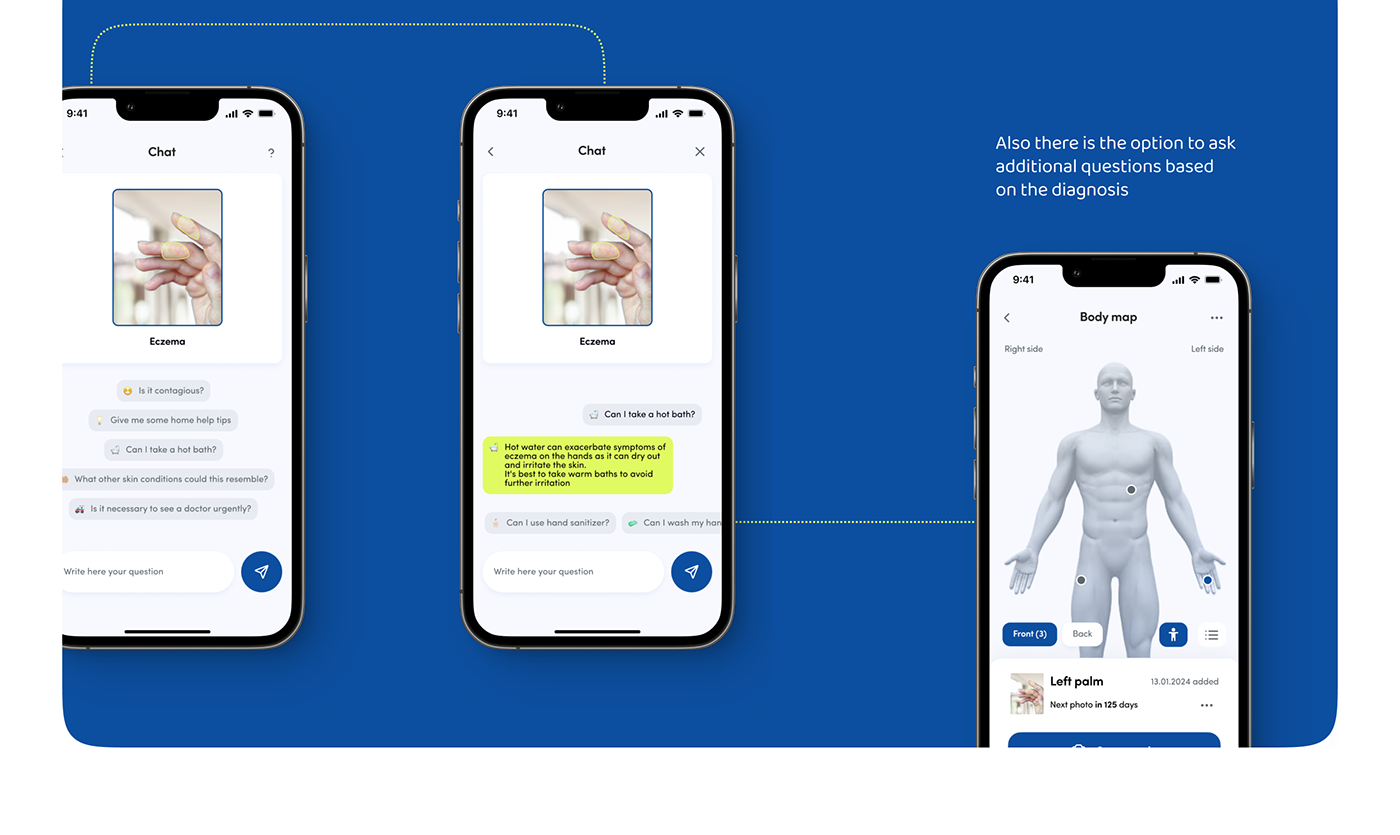 #behance healthcare scanner Mobile app vitals skin UI/UX Figma app design medical