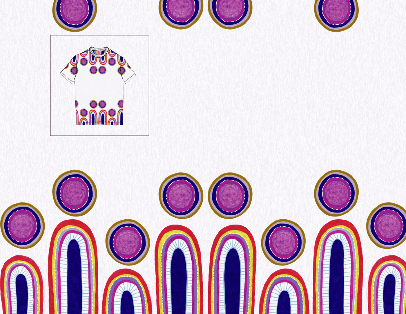 aboriginal digital painting fabric indigenous original to digital patternmaking Patterns Printing textile textile design 
