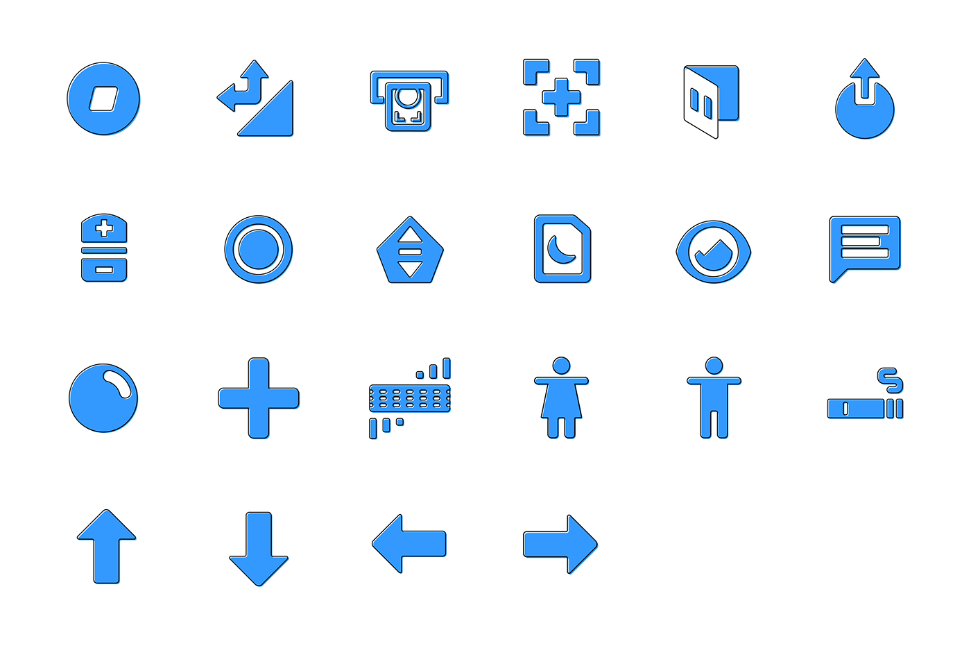 Icon camera icons pictogram grid icon design  graphic design  ILLUSTRATION  Interaction design  construction