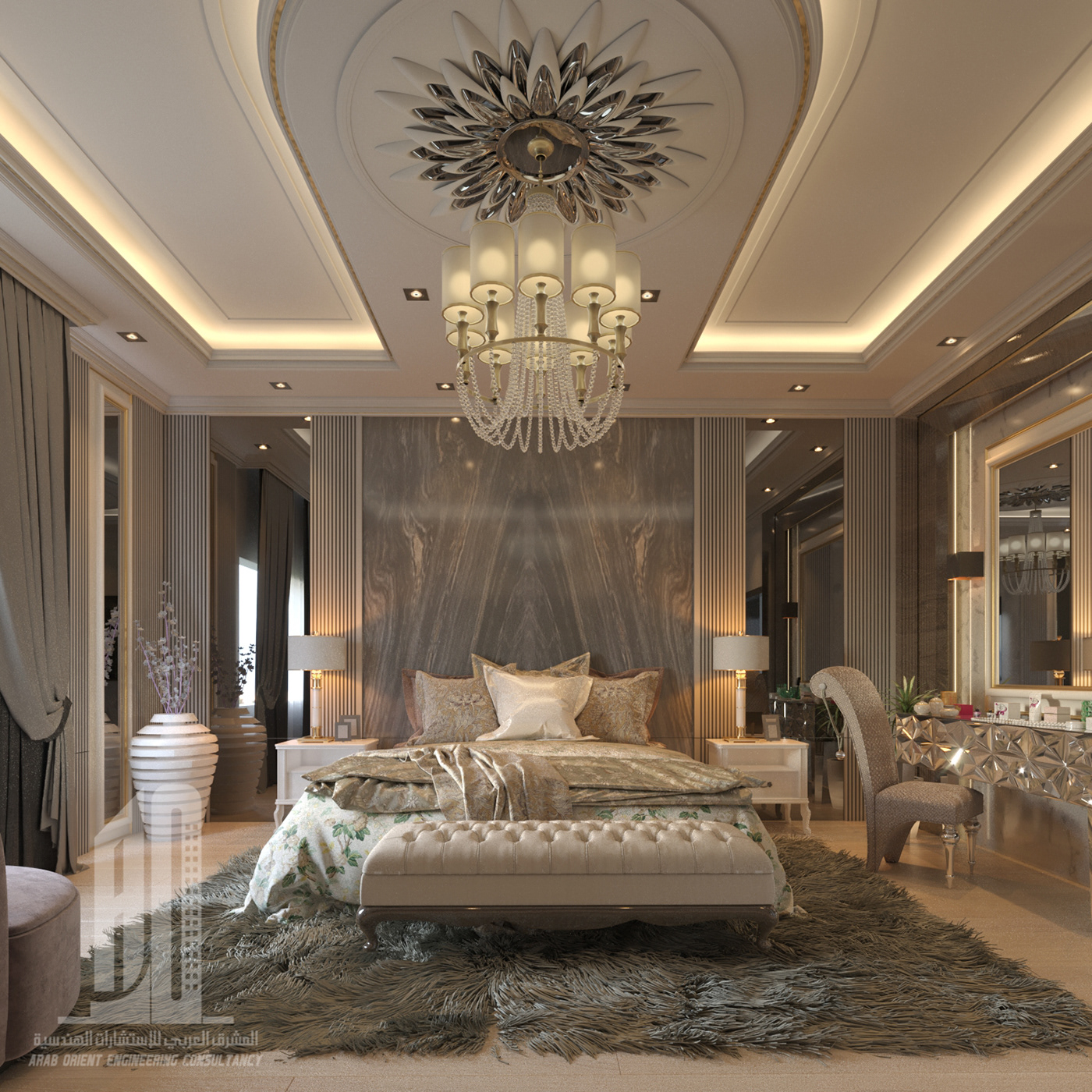 bedroom Classic design elegant free Interior interior design  new classic Style UAE