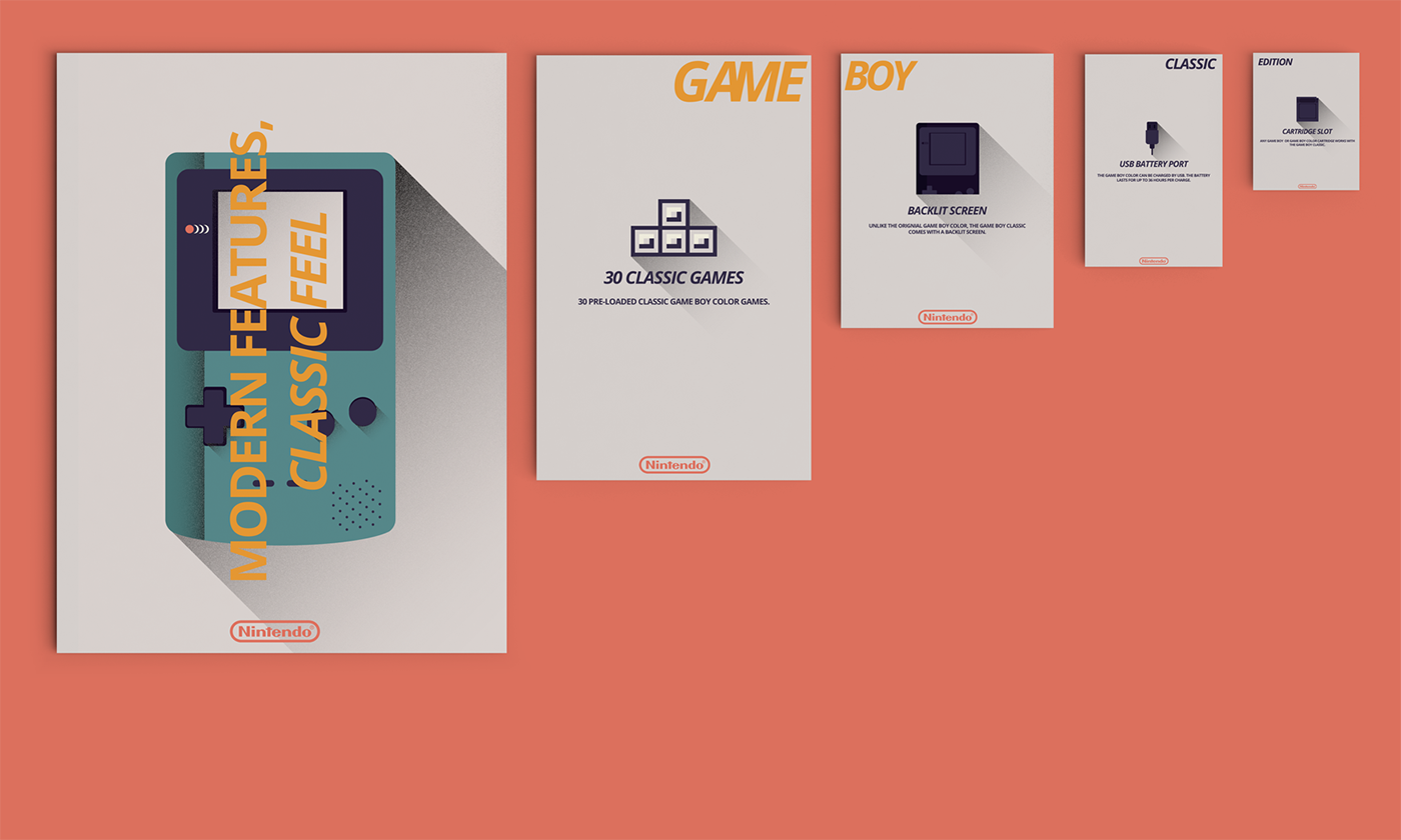 game Nintendo gameboy art direction  branding  Packaging