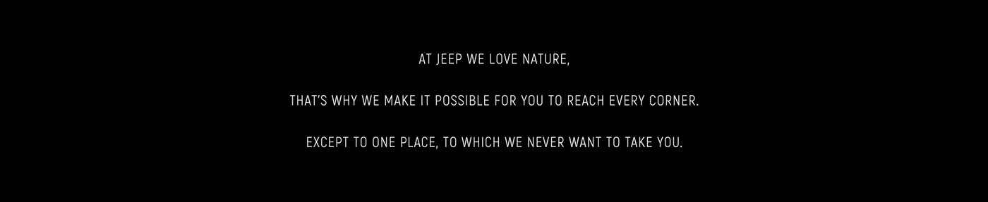 Advertising  uruguay jeep Sustainability environment Nature Travel Automovilistic JEEP AD Publicis groupe