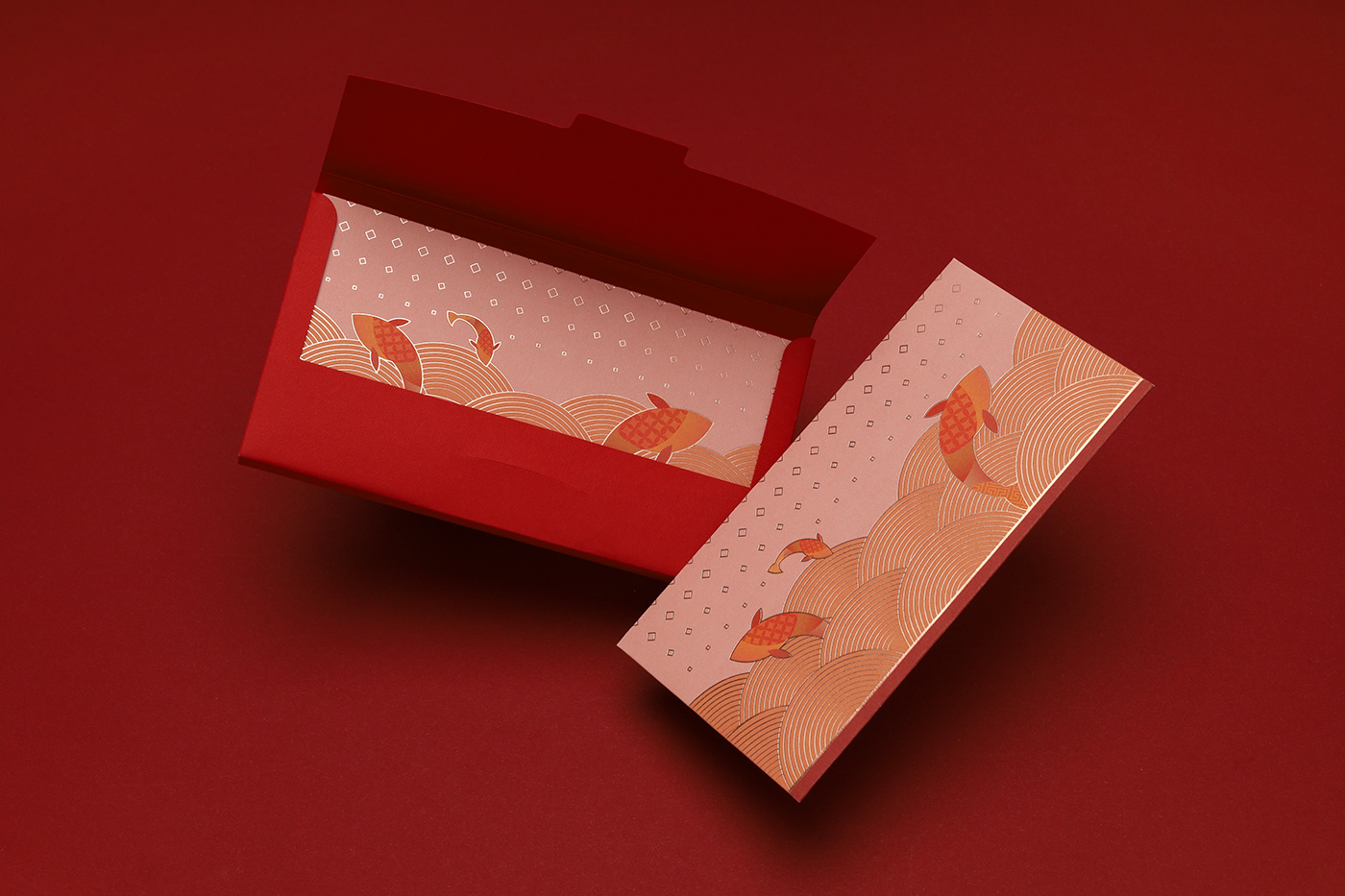 china chinese cny fish jewelry luxury new year packet red