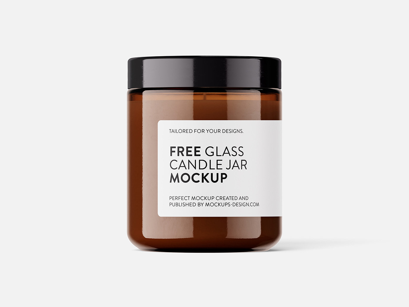 Isolated candle Mockup smell Fragrance Packaging Label psd
