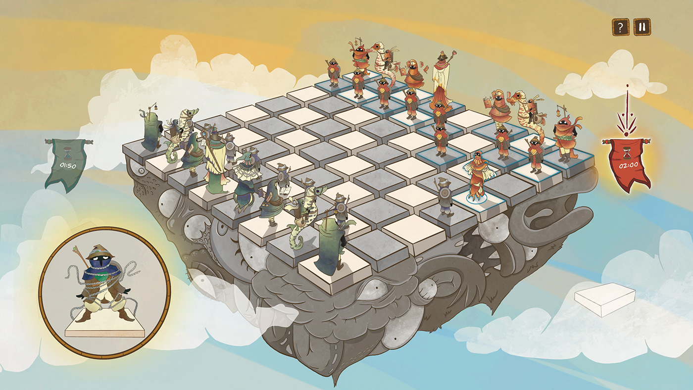 chess game design  ILLUSTRATION  karakter tasarımı Magical oyun tasarımı satranç
