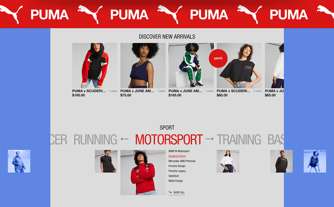 puma design Web Design  UI/UX Figma ui design user interface Website user experience UX design