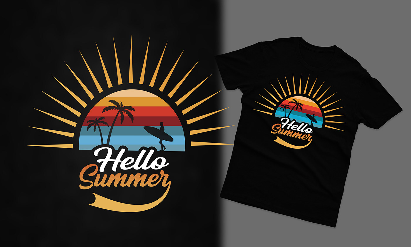 summer t-shirt design on Behance
