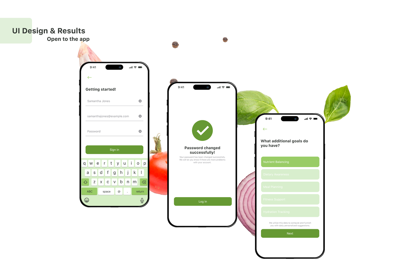 UI/UX Figma user interface app design user experience Mobile app Case Study UX design healthy Food 