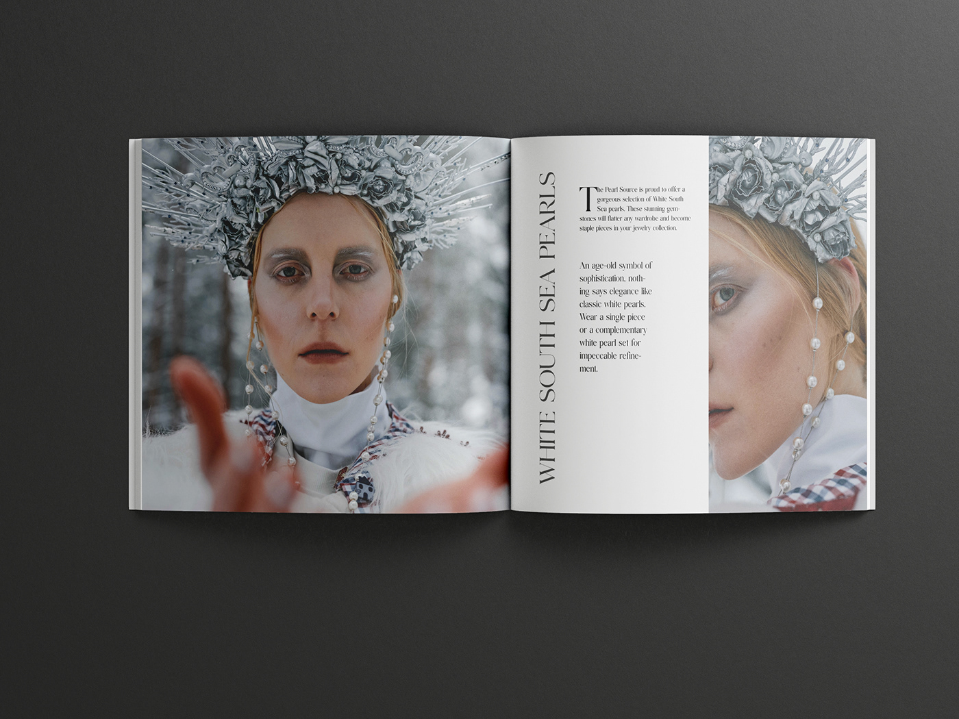 catalog design brochure brochure design catalog pearl InDesign journal Fashion  Jewellery Journal Design Cover