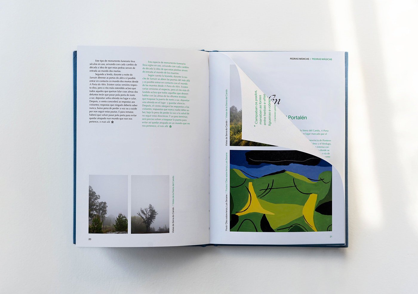 Diseño editorial libro Leyendas Galicia