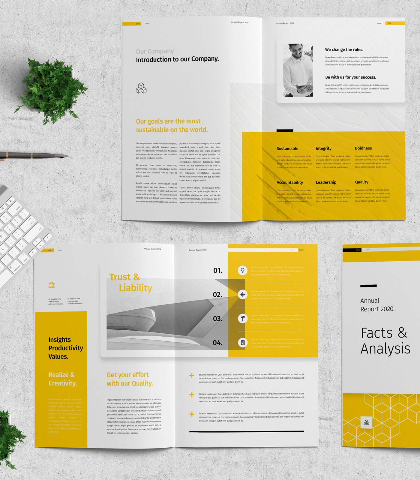ANNUAL brochure business company corporate design profile Proposal report trend