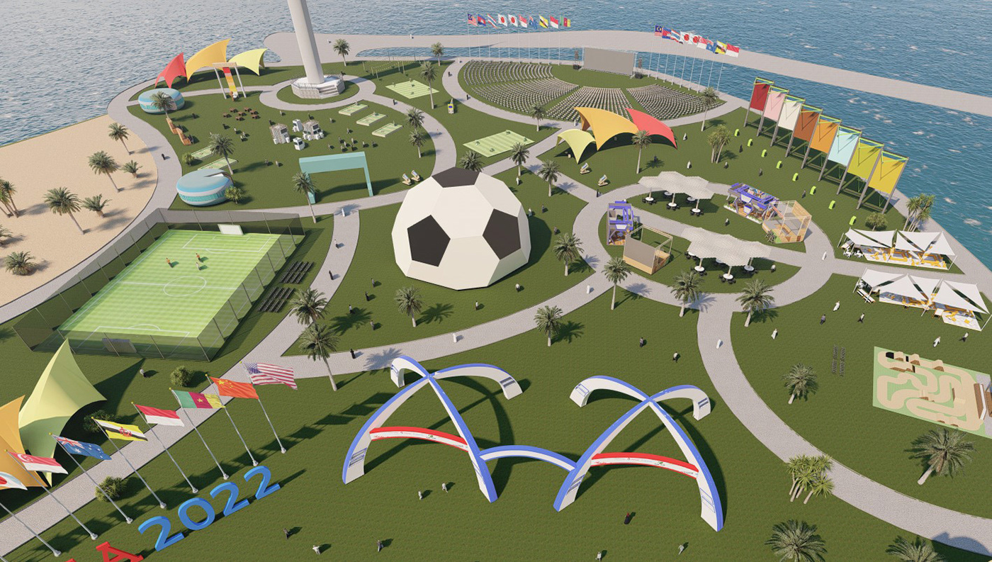 Landscape Park screening design world cup WorldCup FIFA World Cup football design sports park design