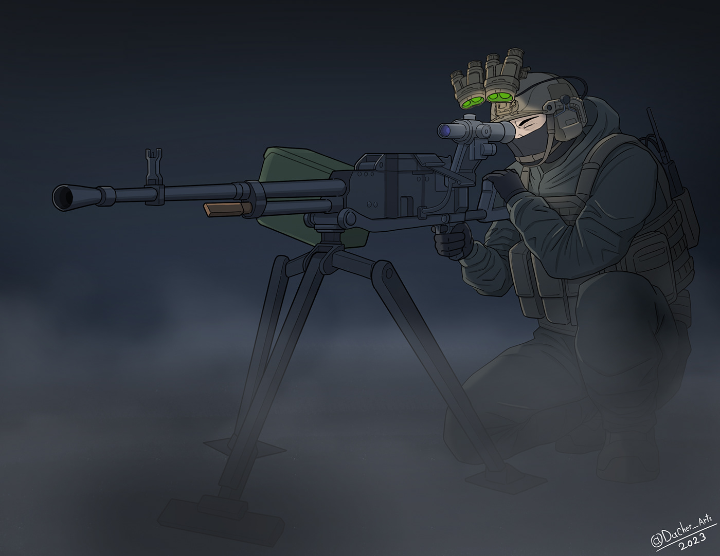 Gun Weapon War soldier Military army Drawing  Digital Art  ILLUSTRATION  artwork