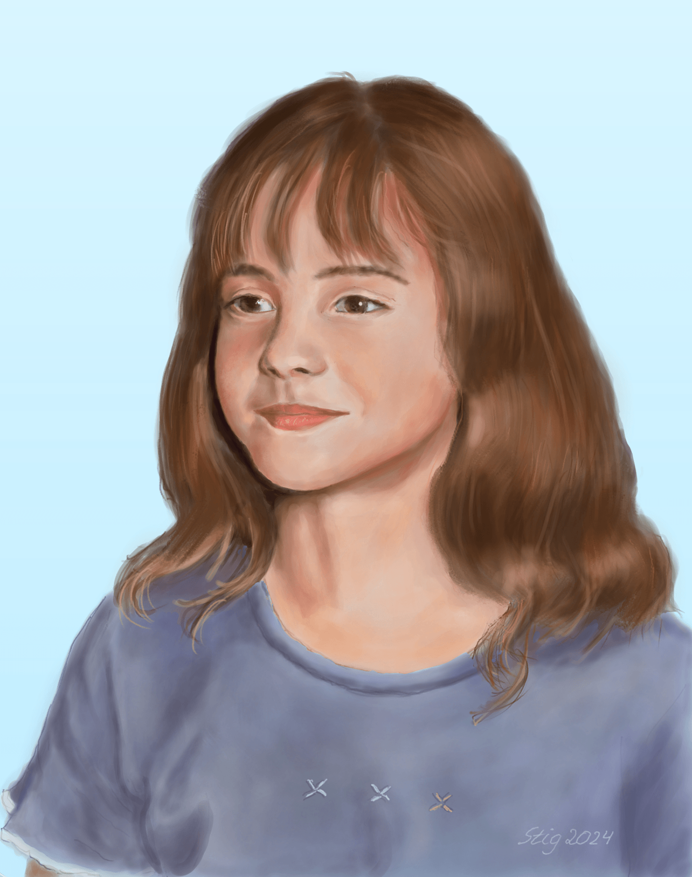 digital painting portrait girl