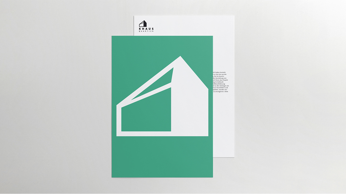creative quartier brand logo house poster Webdesign Screendesign green black