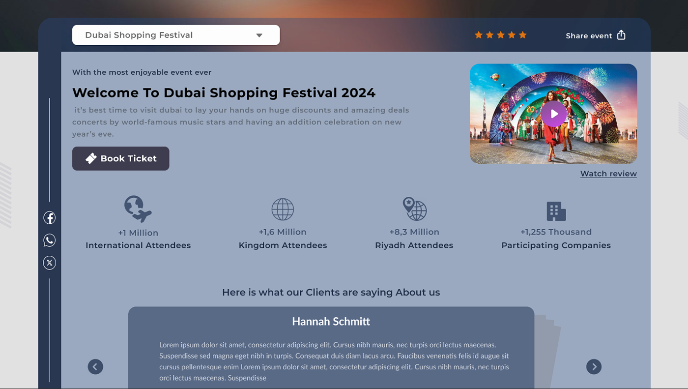 Dubia Website Web Design  UI/UX Figma Events