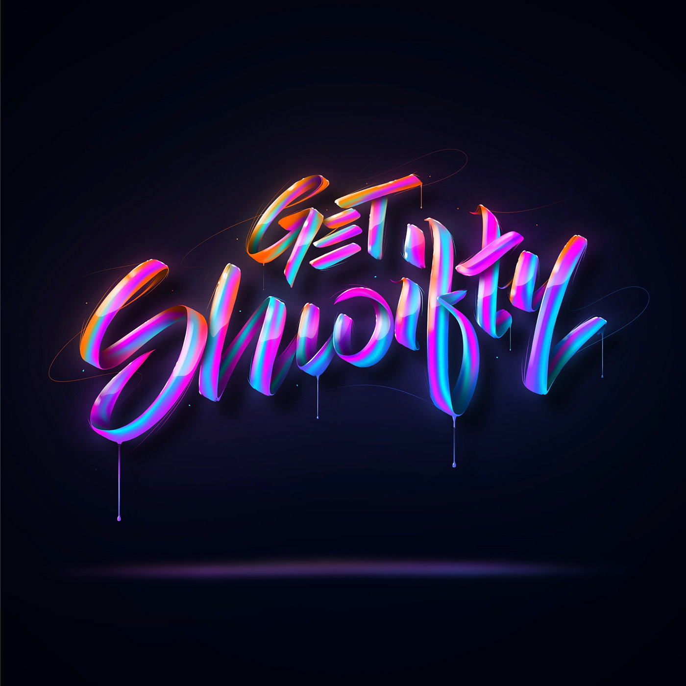 Calligraphy   colorful Digital Art  digital calligraphy graphic design  iPad Lettering lettering strokes type design typography  