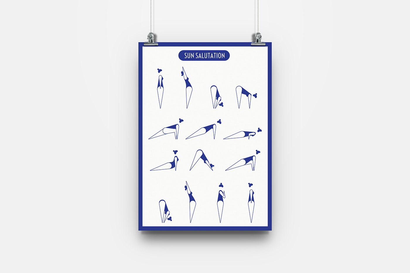 blue minimal graphic design minimal yoga Minimalism sun salutation Yoga Yoga flow poster YOGA LOVERS yoga poster yogi