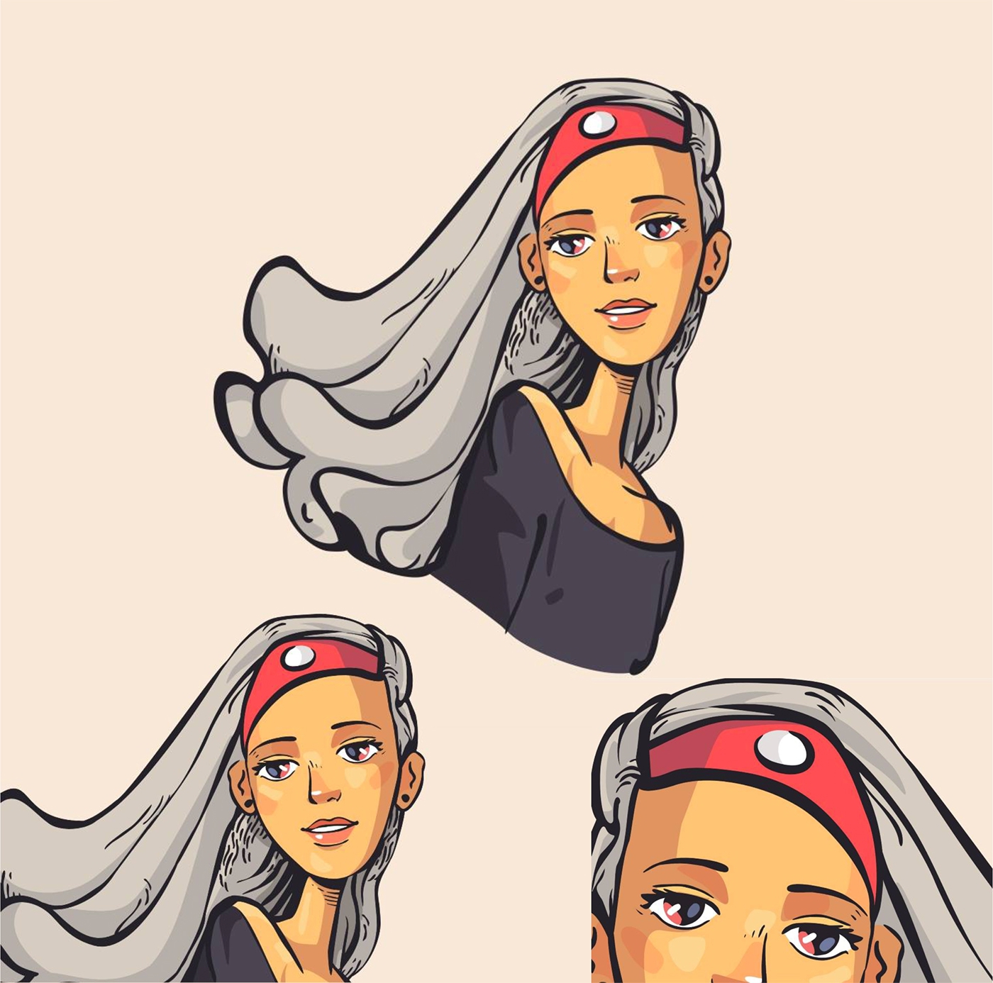 ILLUSTRATION  Digital Art  Character design redgirl cute Drawsketch companies brands