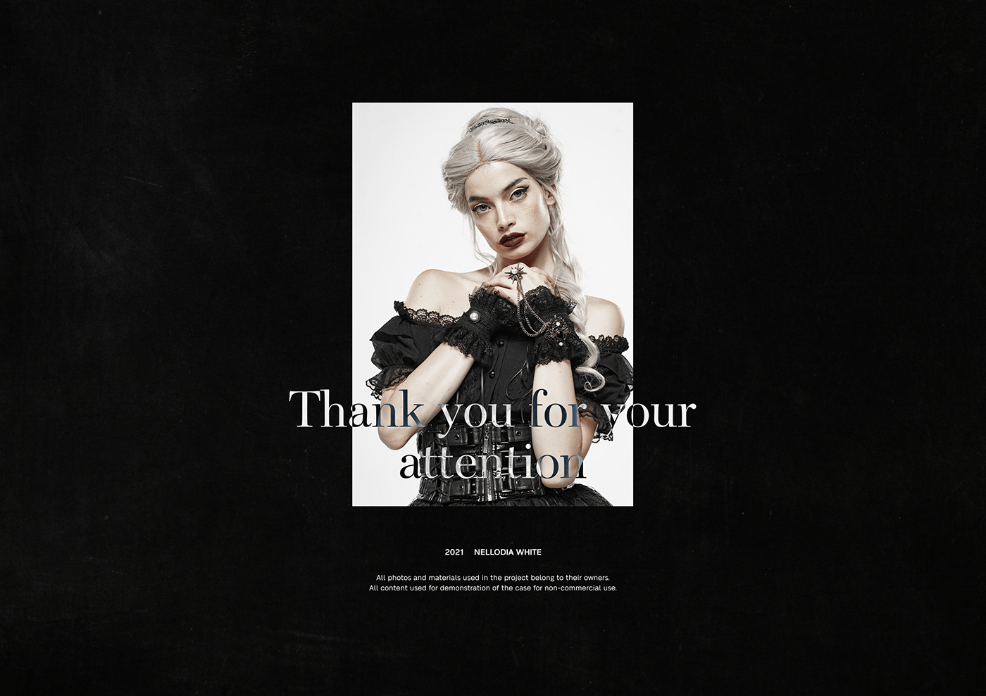 e-commerce fashion website gothic punk UI redesign shop Webdesign Black&white